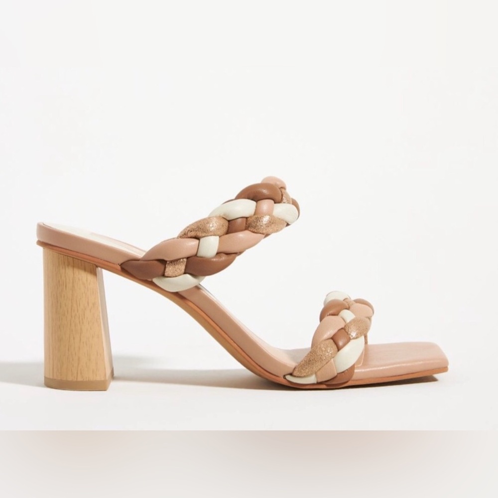Dolce Vita Paily Natural Multi Color Stella Heeled Sandals